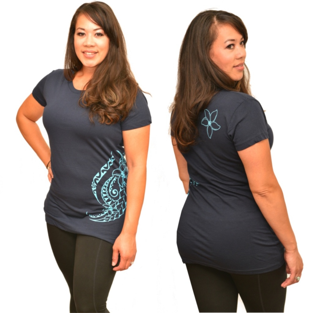 Triple Plumeria Hawaiian Tattoo Design T Shirt